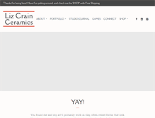 Tablet Screenshot of lizcrainceramics.com